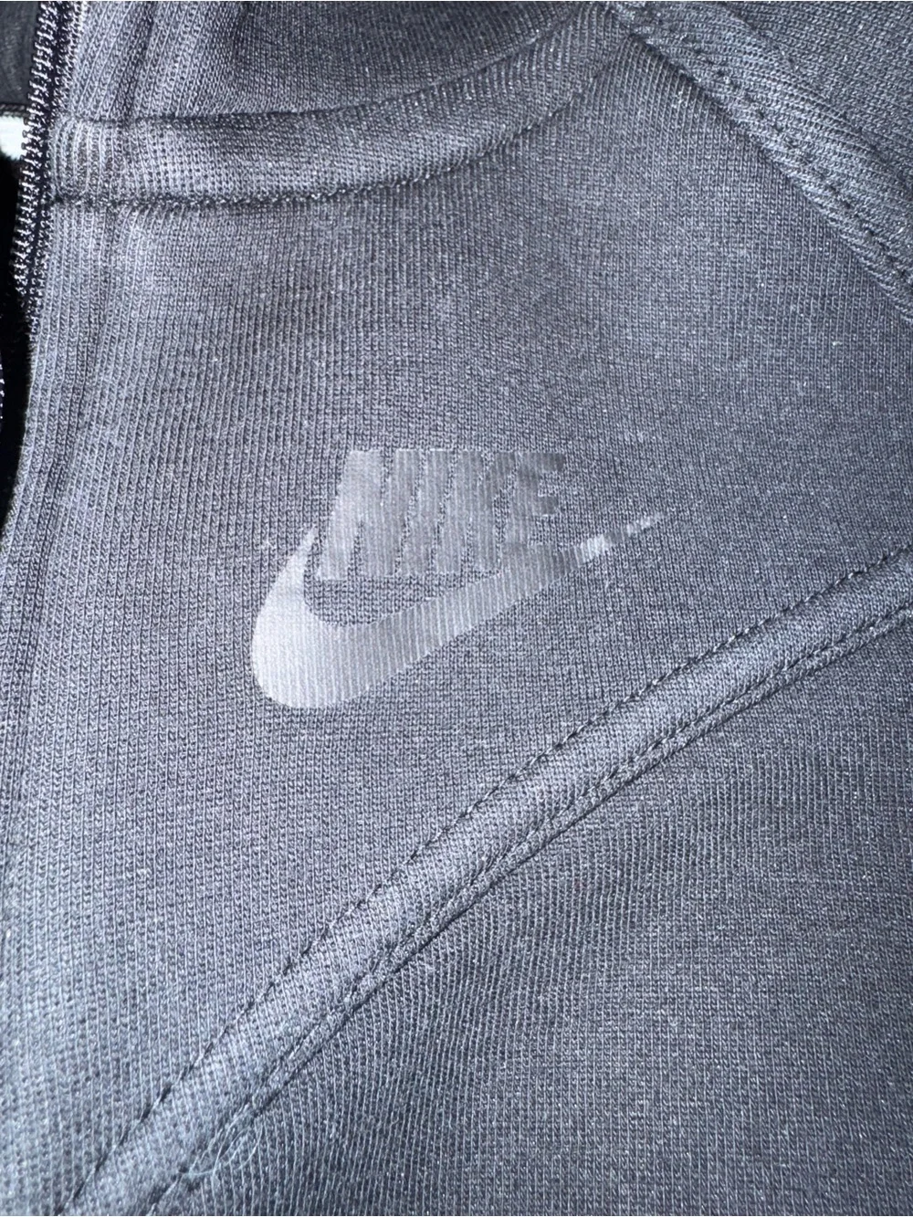 Nike Tech Boys All Black Full-Zip Performance Jacket with Hood